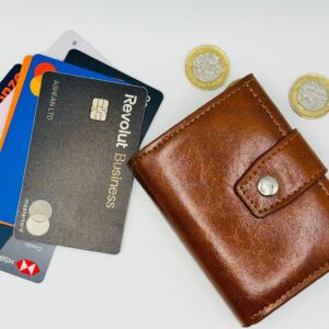 RFID Blocking Smart Leather Wallet for Men – Slim Card Holder with Quick Access